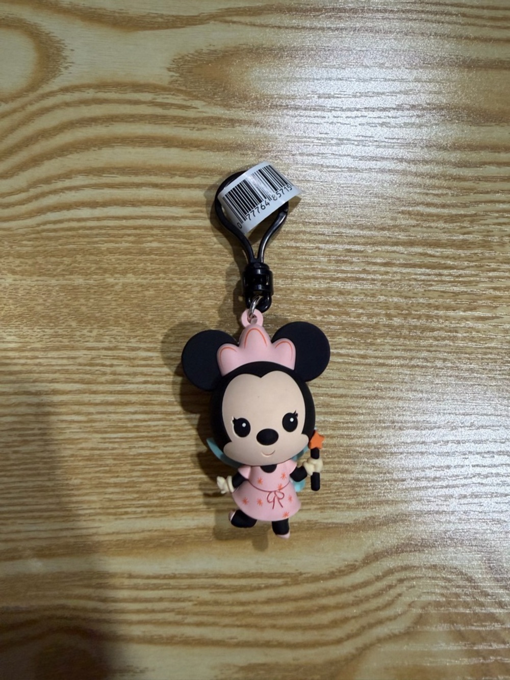 Minnie Mouse Pink Dress Keychain Plush Charm